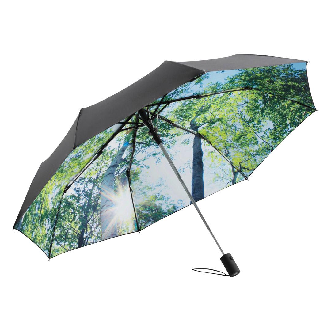 5593 AC pocket umbrella FARE® Nature black/forrest design - FARE