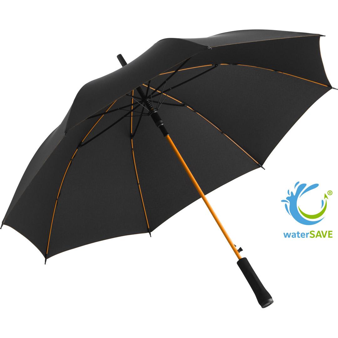 Aquarium ondergeschikt ga zo door 1084 AC regular umbrella Colorline black-orange - FARE