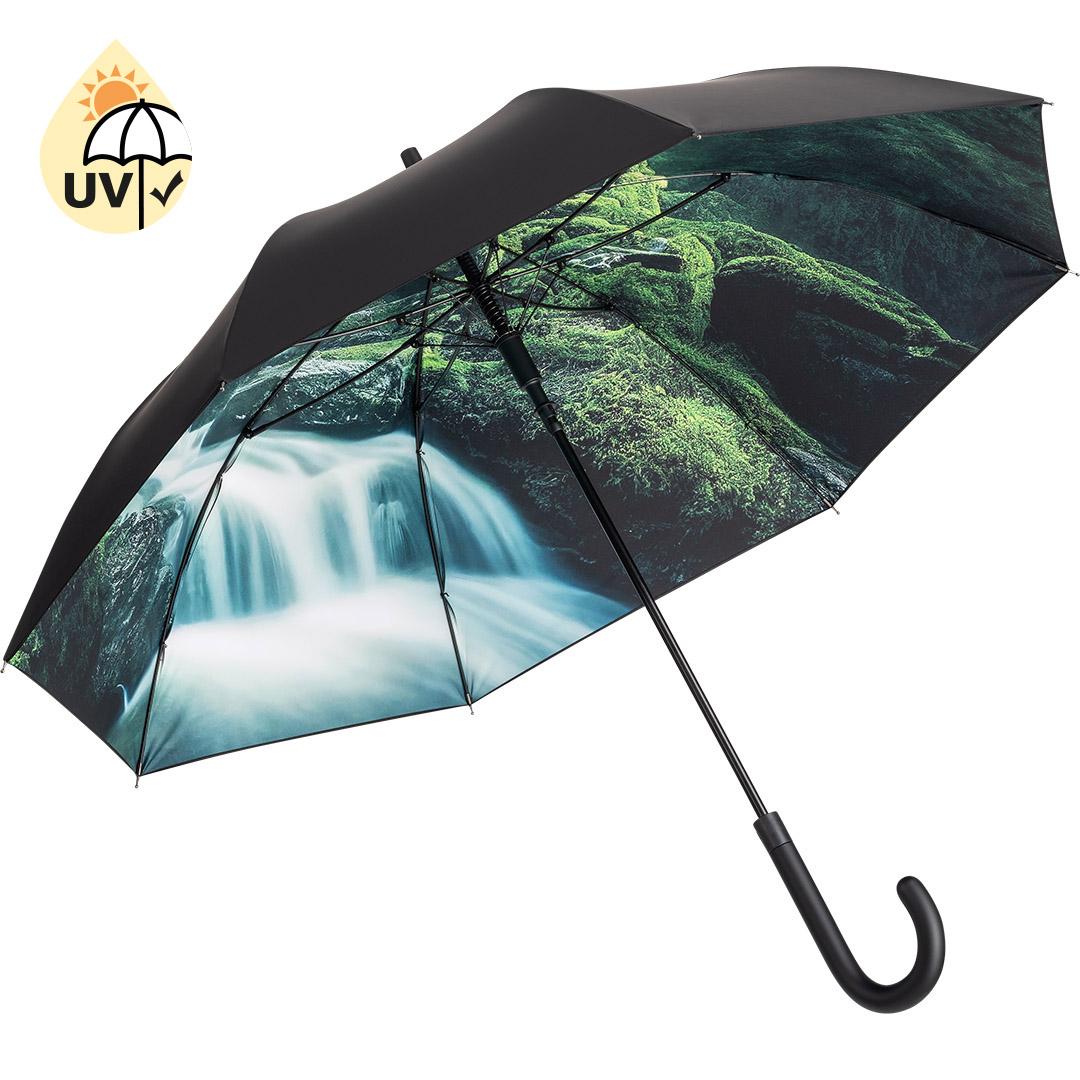 1193 AC regular umbrella FARE Impressions black/waterfall design - FARE