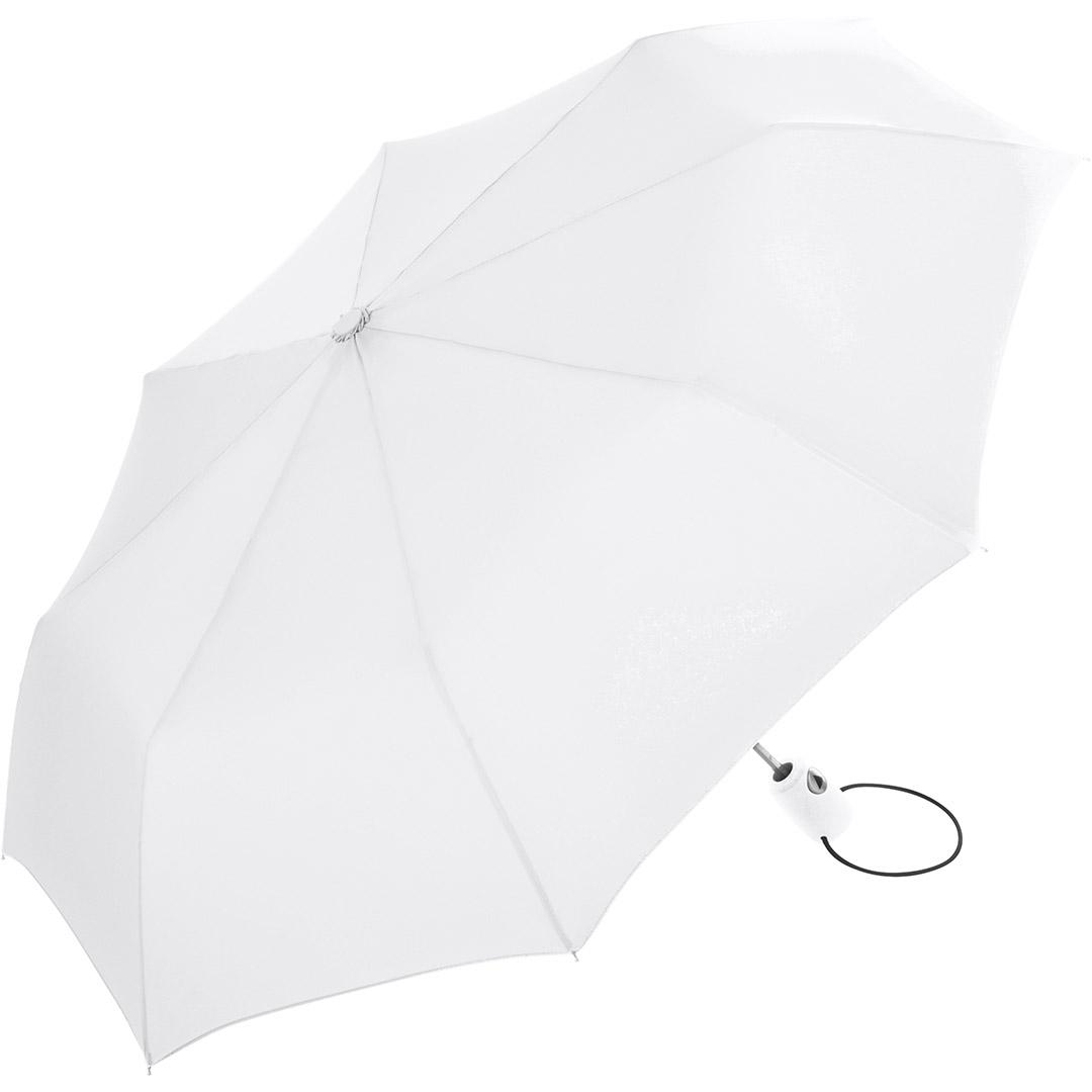 SMATI Mini-Taschenschirm Winddicht – Automatisch öffnend, 97 Cm Durchmesser, Mit Etui (Weiße Vögel)
