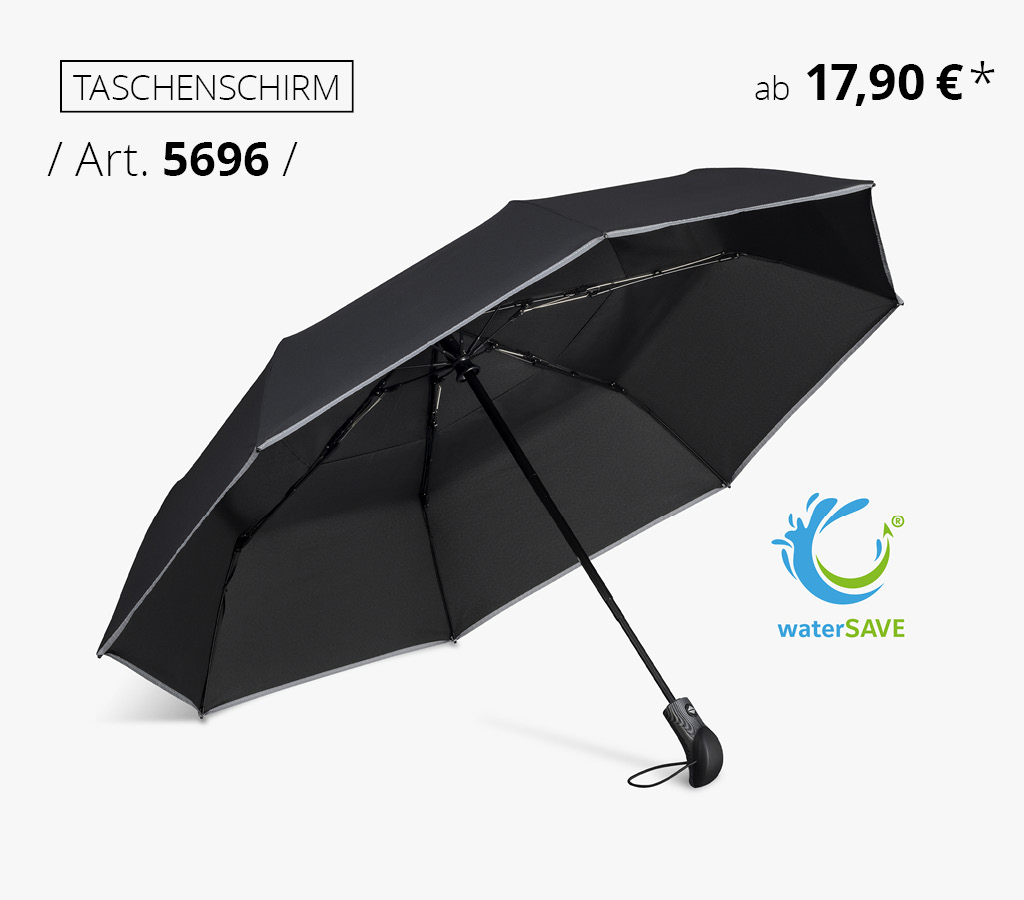 AOC-Oversize-Taschenschirm FARE® Gearshift Sportlicher Doppelautomatik-Taschenschirm mit exklusivem Schaltknauf-Griff in schwarz wS