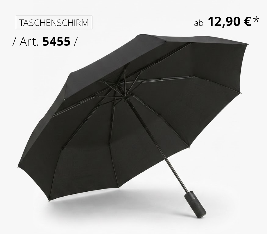 AOC-Mini-Taschenschirm FARE® Profile Exklusiver Doppelautomatik-Taschenschirm mit Reifenprofil-Design-Elementen in schwarz