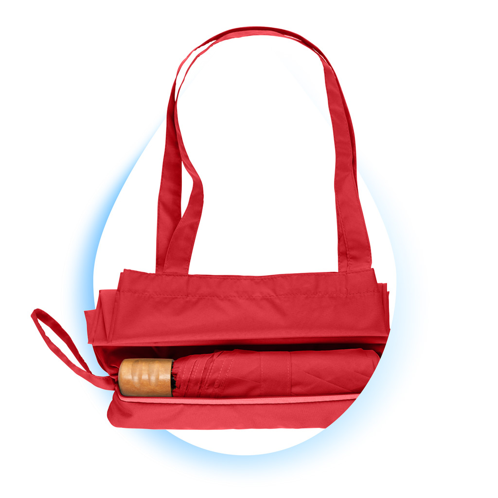 FARE ÖkoBrella Shopping Tasche und Schirm frontal einzeln