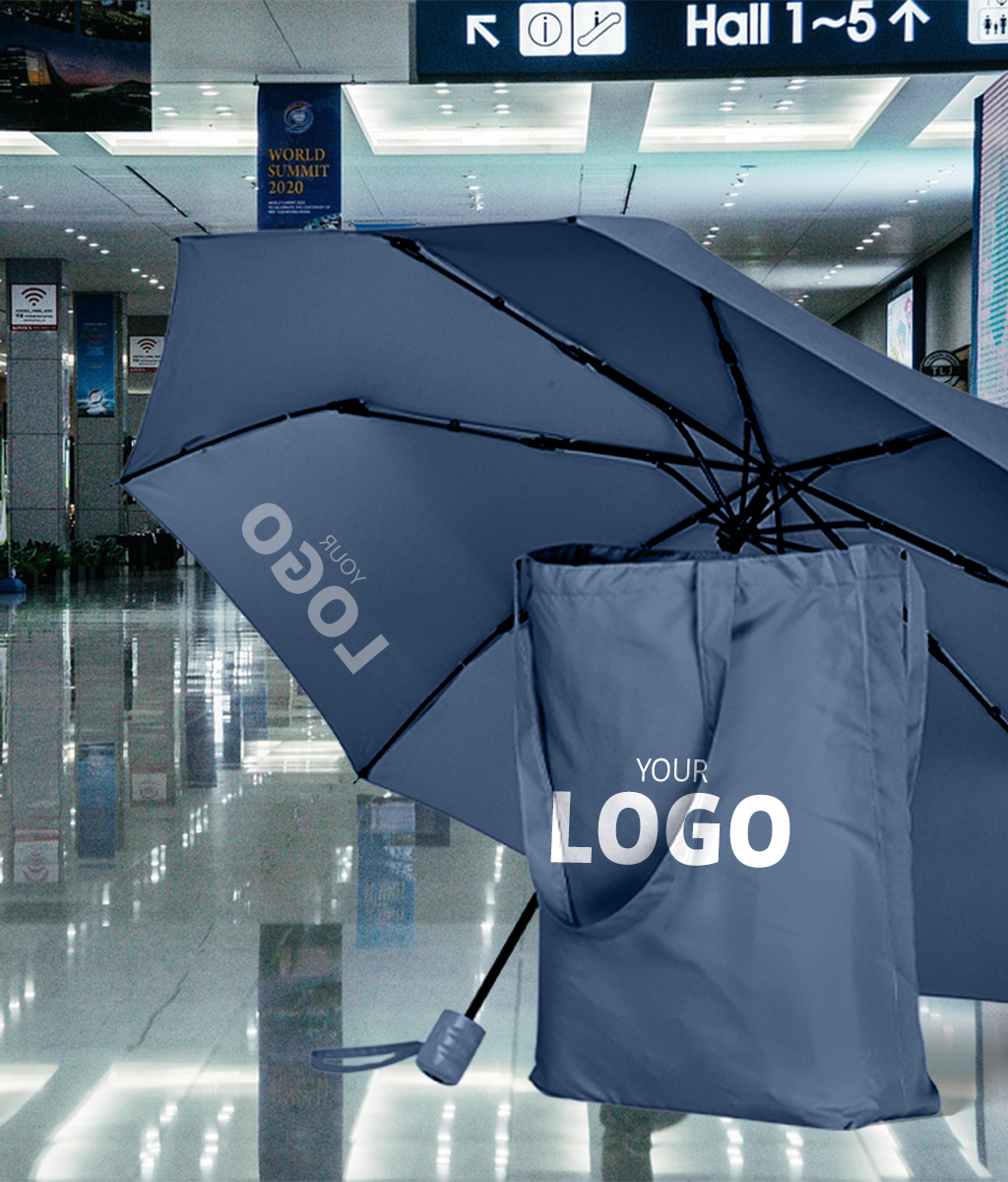 Messe Düsseldorf with FARE EcoBrella shopping pocket umbrella