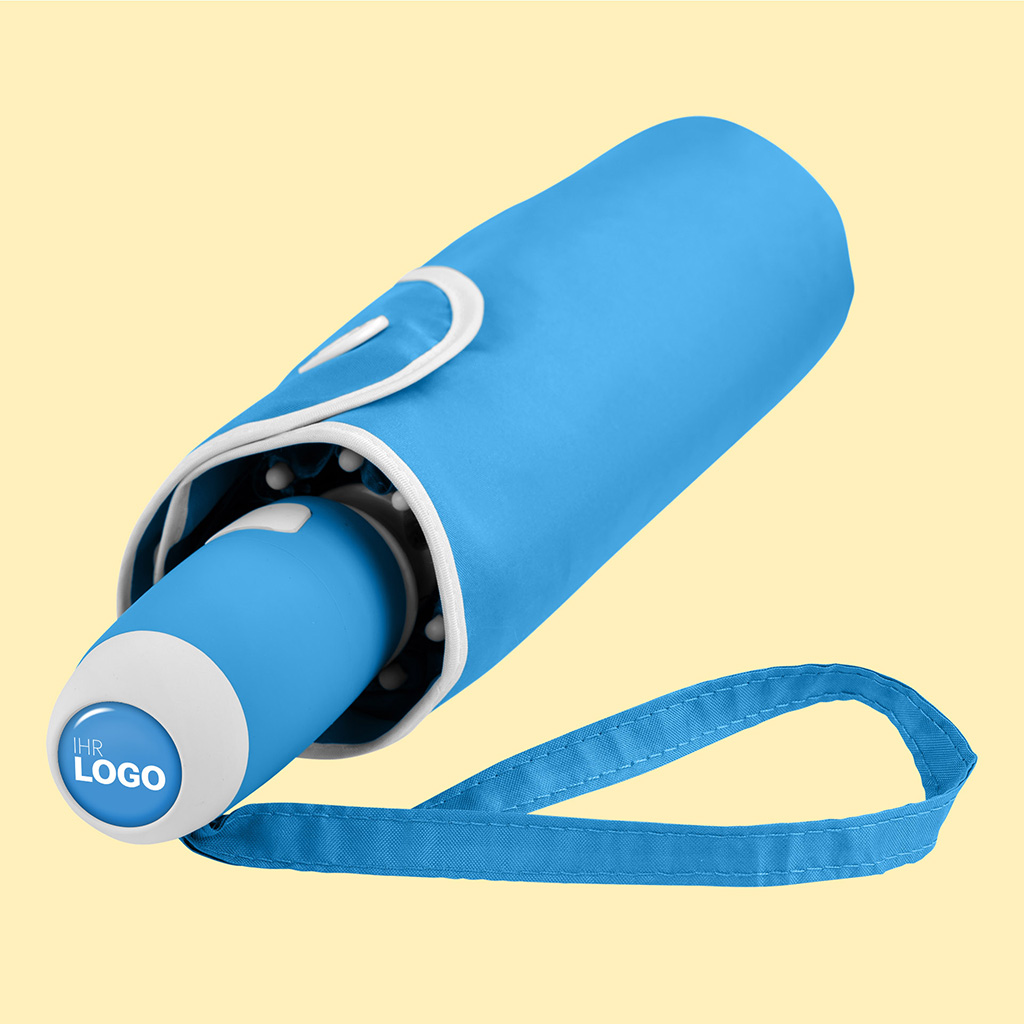 Taschenschirm FARE Whiteline Futteral und Doming