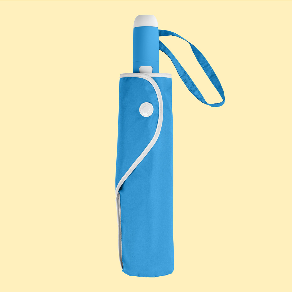 Taschenschirm FARE Whiteline geschlossene Ansicht