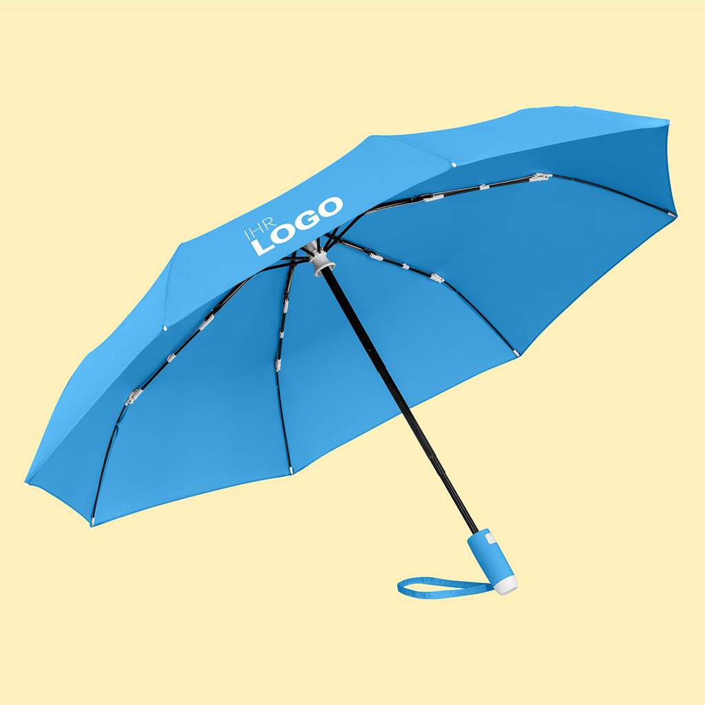 Taschenschirm FARE Whiteline Außenansicht offen