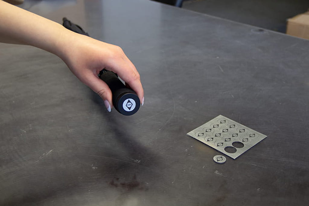 Laser sticker production 8