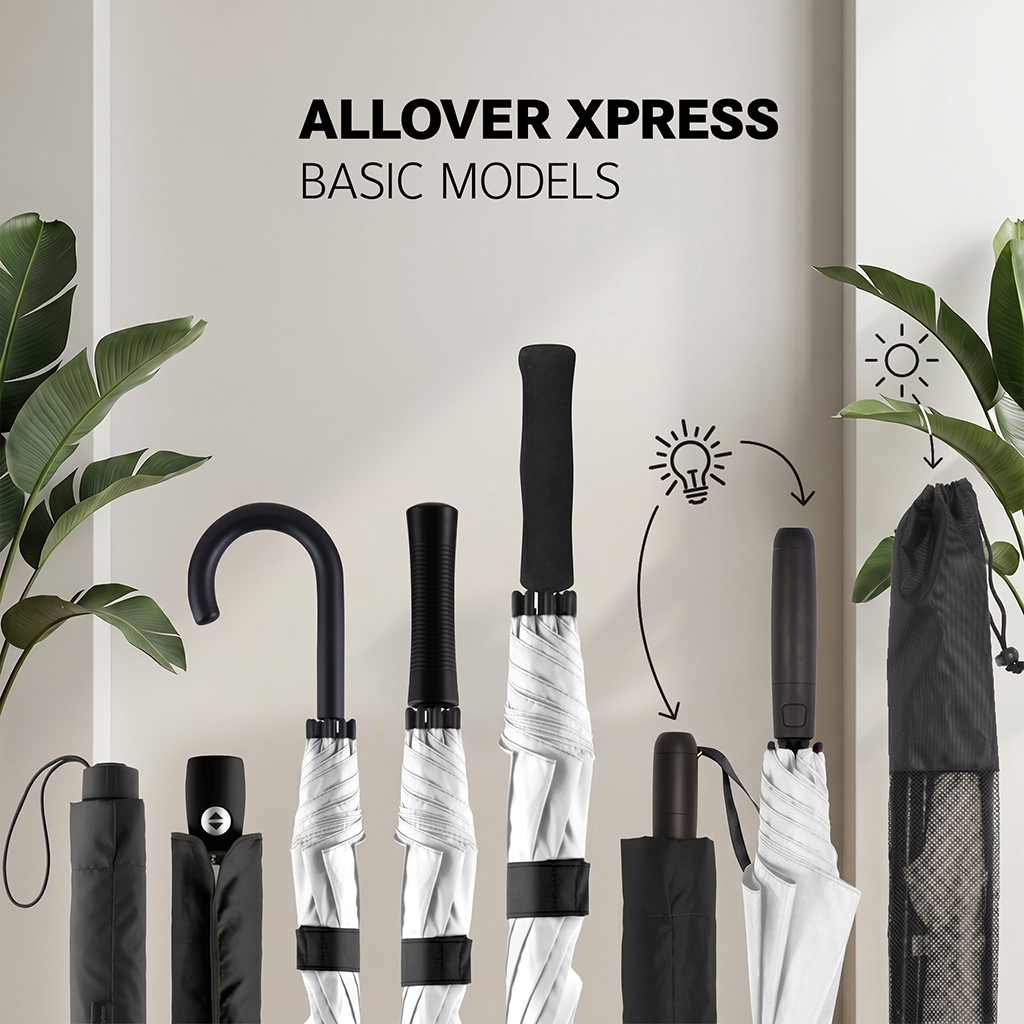 There are eight umbrellas to choose from for Allover Xpress