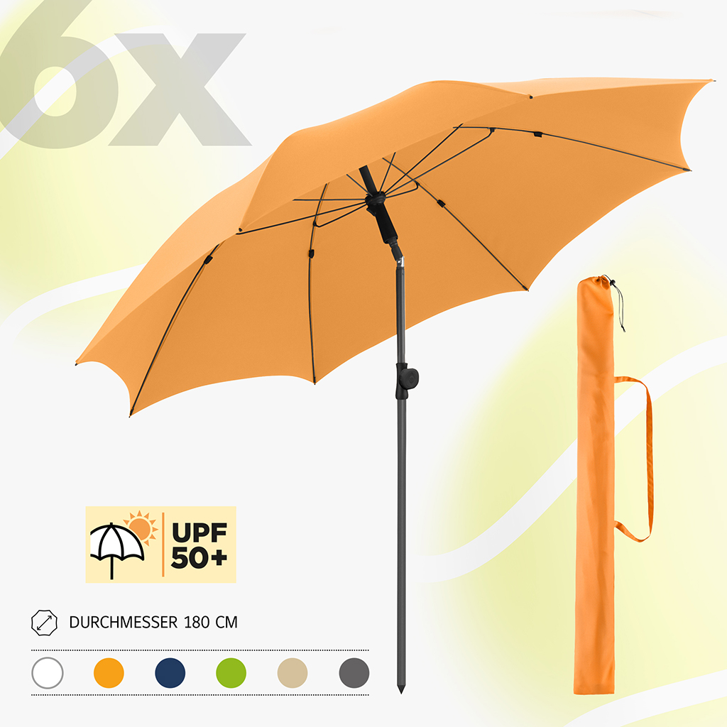 Sonnenschirm Bundle bestehend aus 6 Sonnenschirmen mit Volant