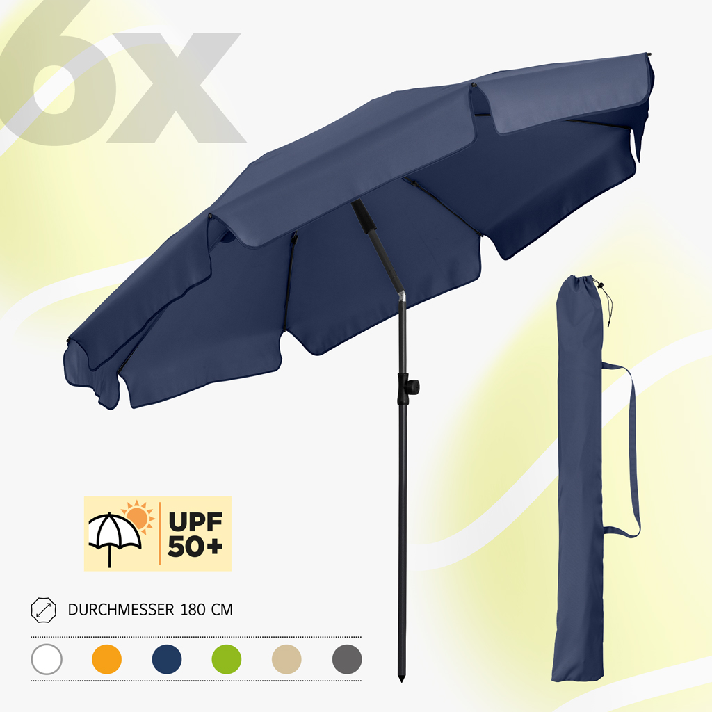 Sonnenschirm Bundle bestehend aus 6 Sonnenschirmen mit Volant