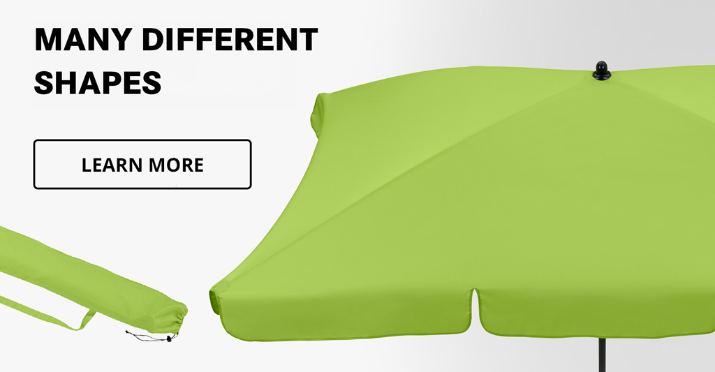 FARE Umbrellas in Various Shapes—Round, Square, and Rectangular Promotional Umbrellas for Every Application