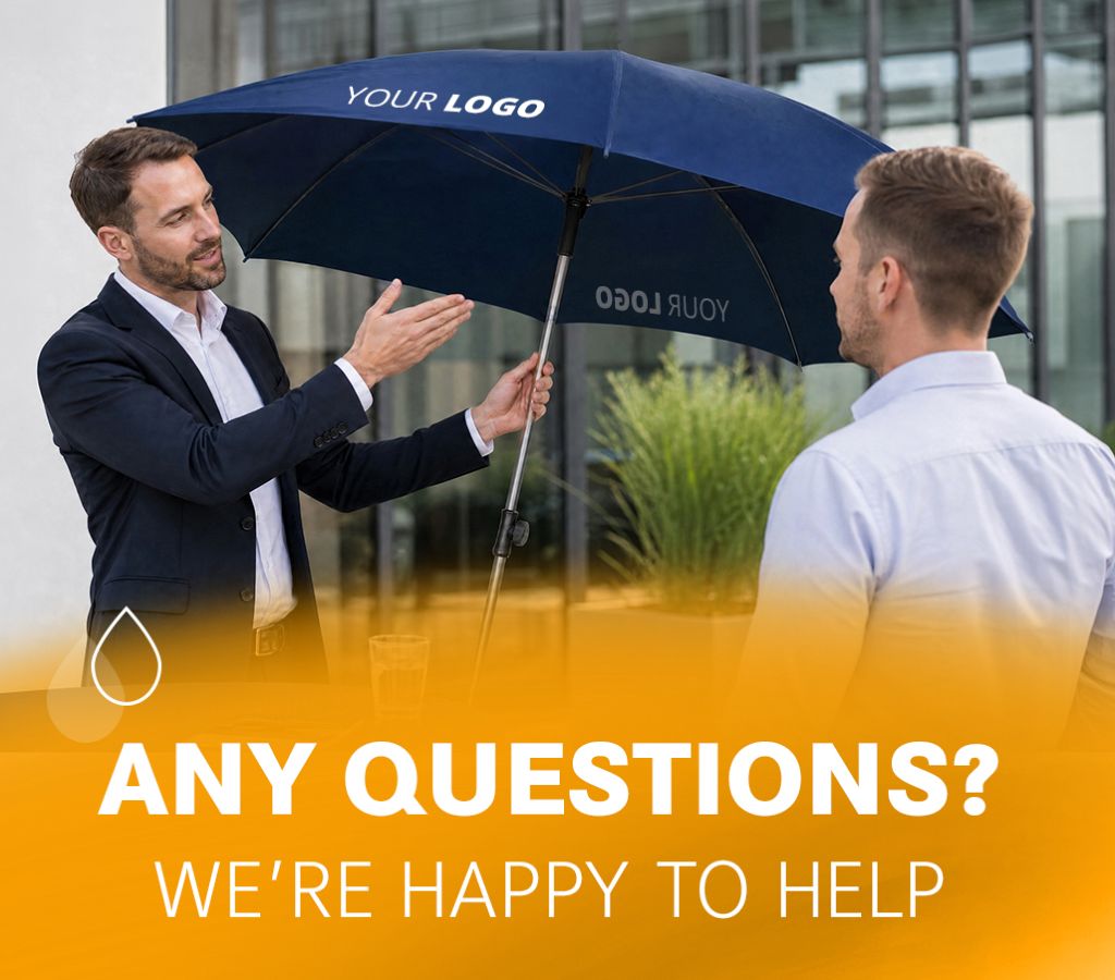 Personalized consultation for custom FARE promotional umbrellas and sun umbrellas with high-quality logo customization