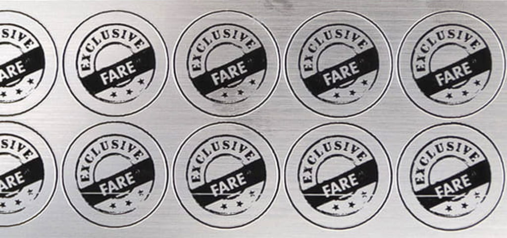 Laser sticker production 5