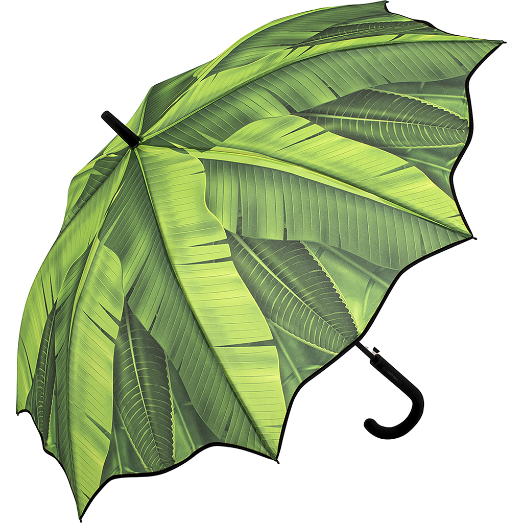 1198 AC cane umbrella FARE® motif leaves