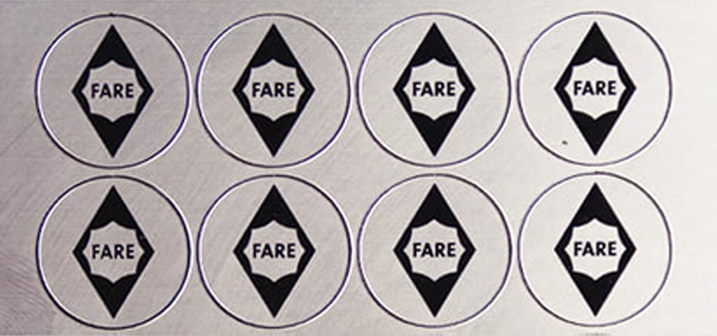 Laser sticker production 4