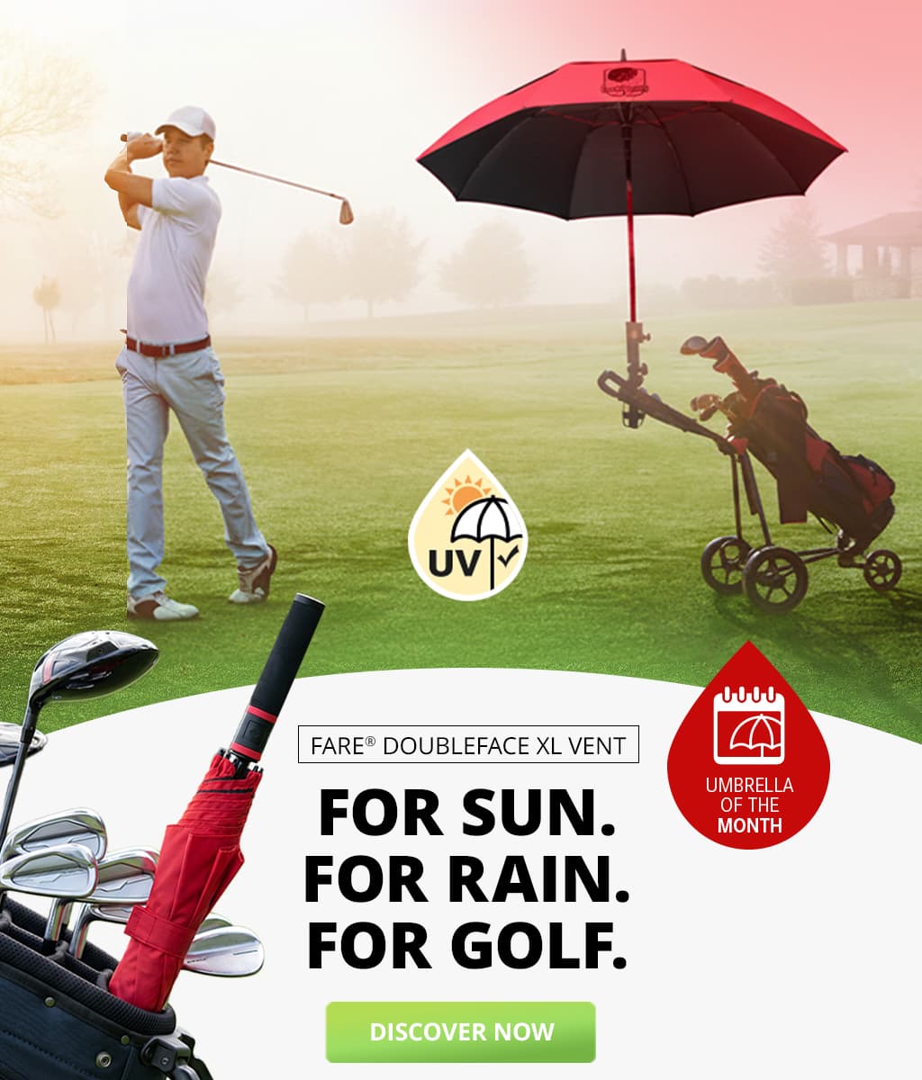 Umbrella of the month juli: AC golf umbrella FARE® Doubleface XL Vent