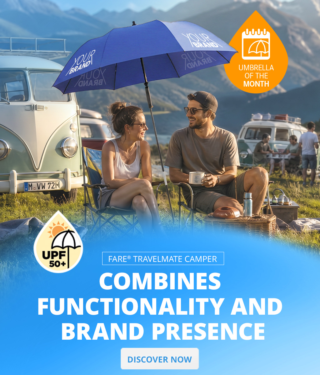 Umbrella of the month june: Beach parasol Travelmate Camper