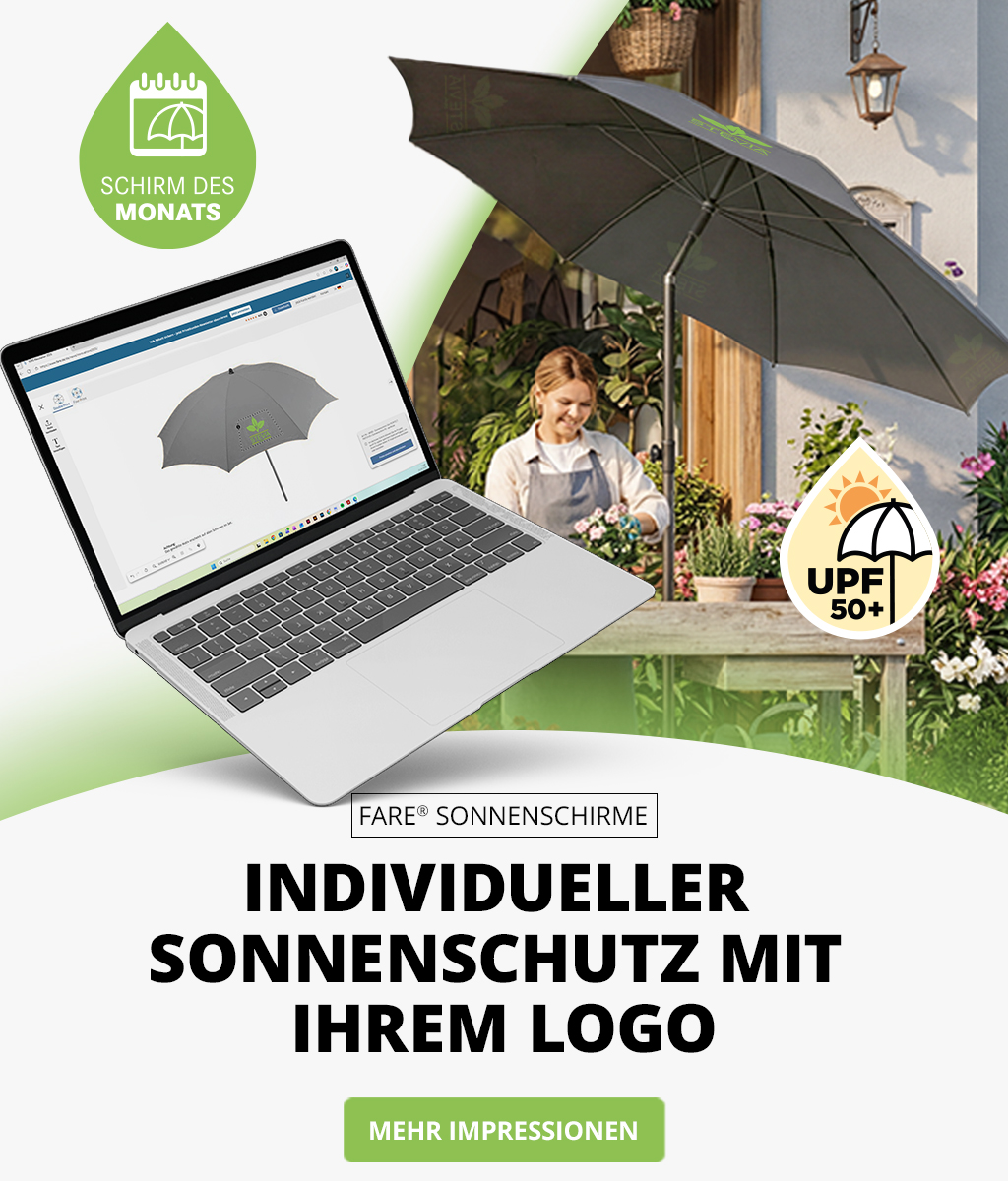 Schirm des Monats März: Sonnenschirm L in grau