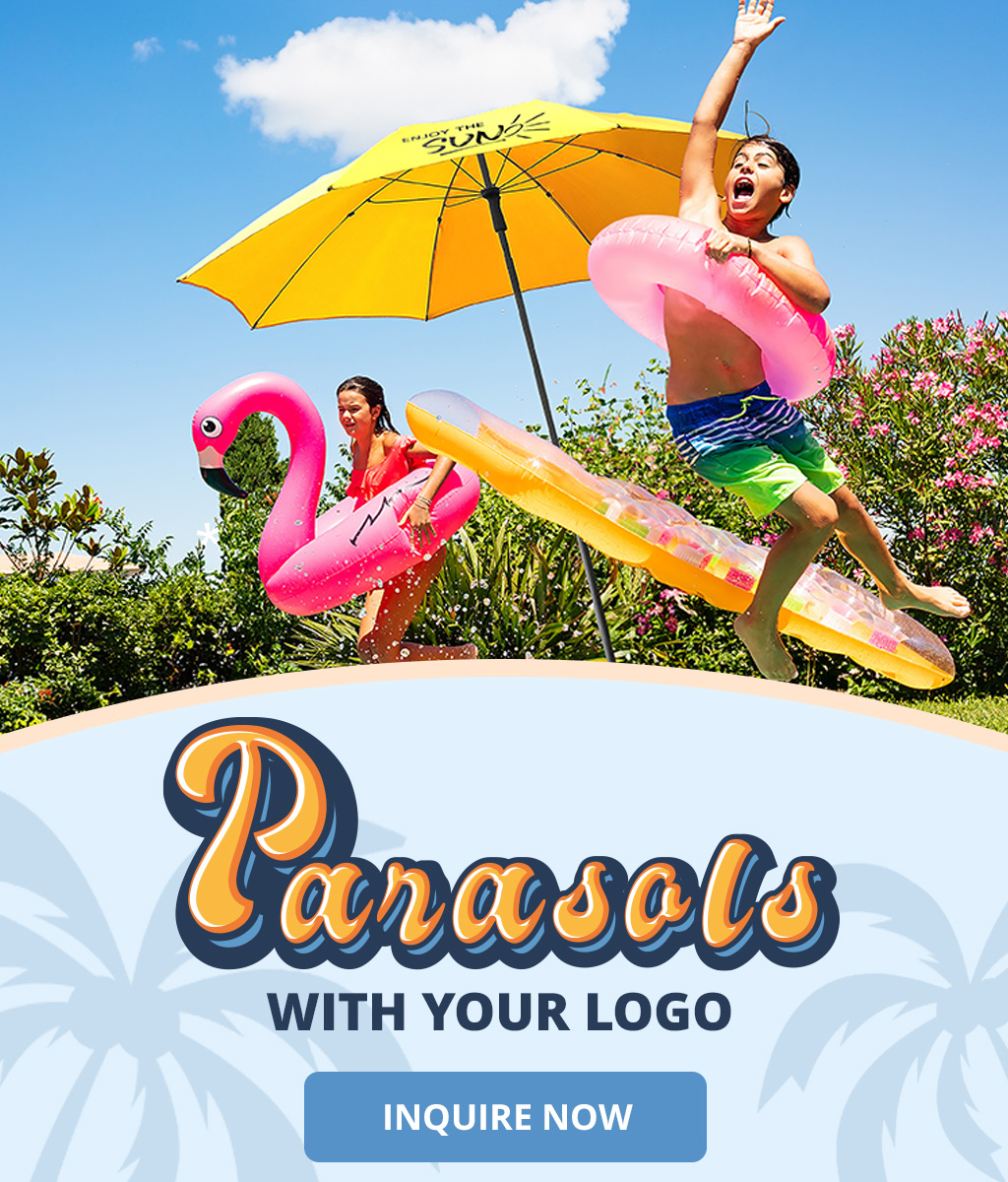 Order FARE parasols with logo Header Banner