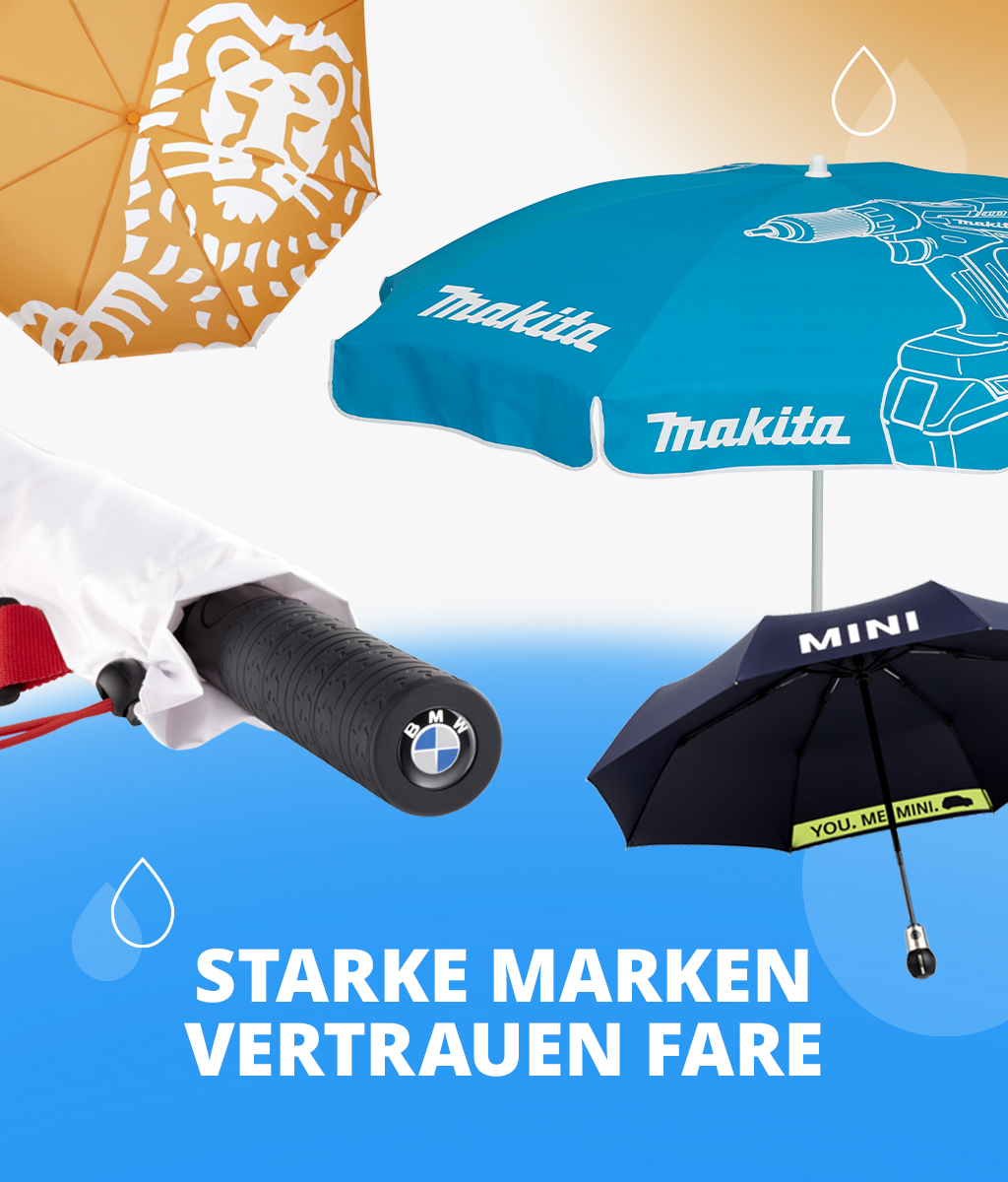 Starke Marken die FARE vertrauen bedruckt mit Logo