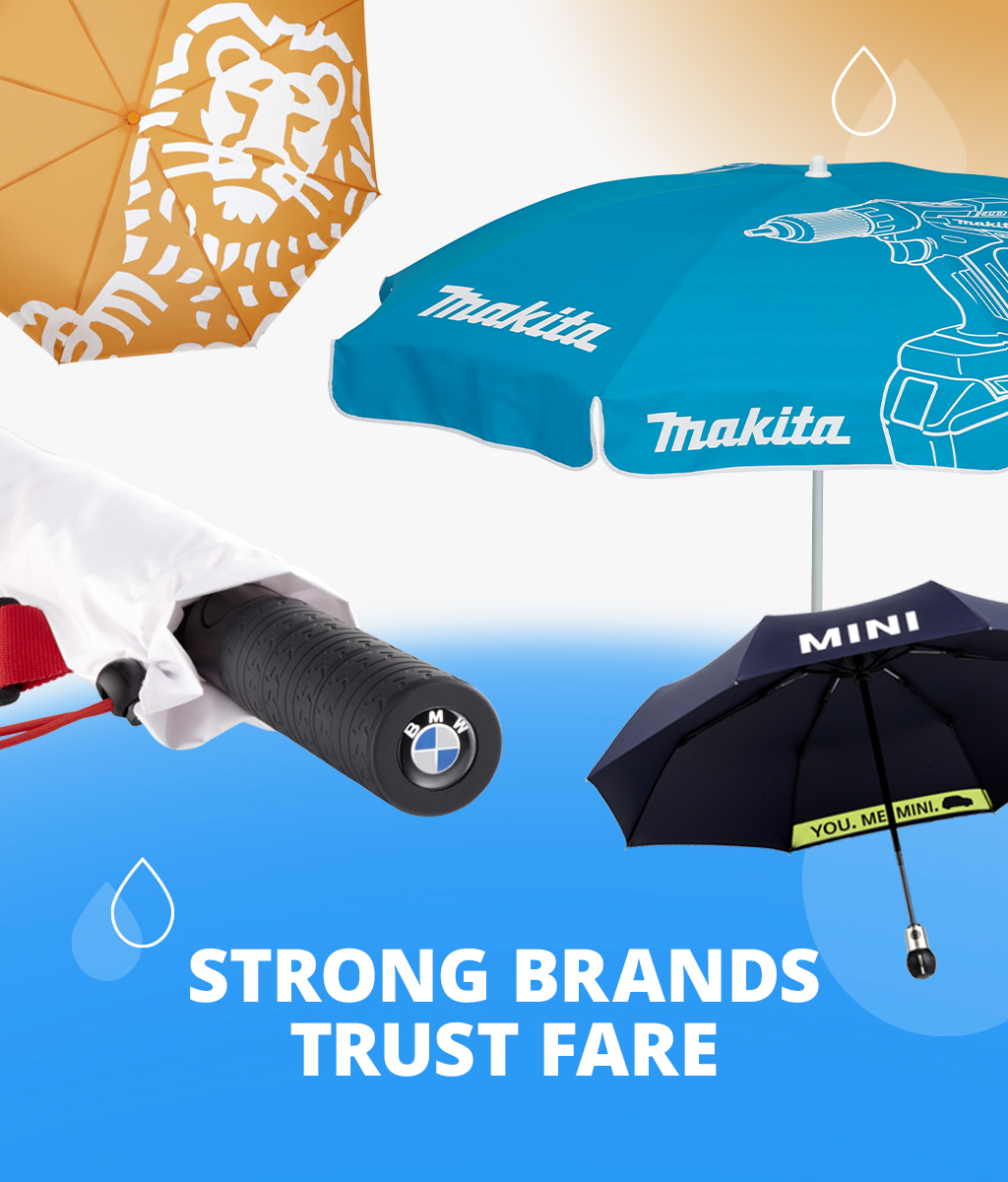 Starke Marken die FARE vertrauen bedruckt mit Logo