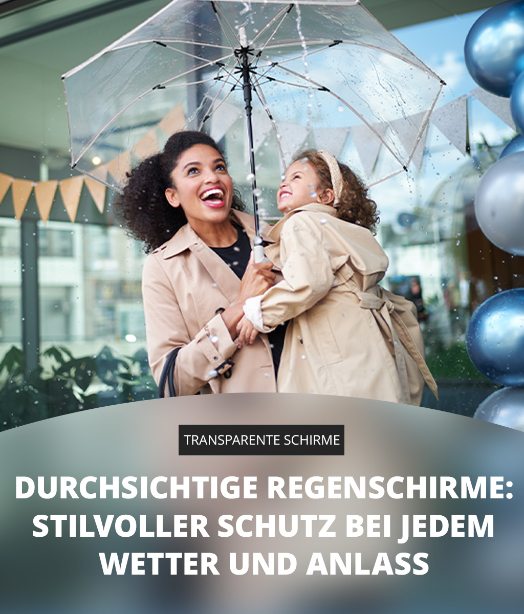Transparente Regenschirme für jeden Anlass