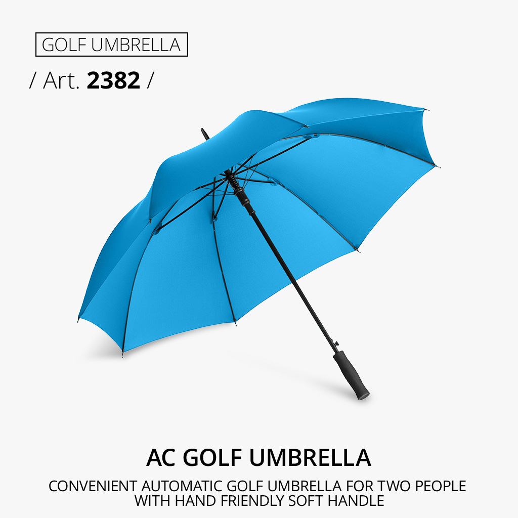 royal automatic golf umbrella with soft handle for two people