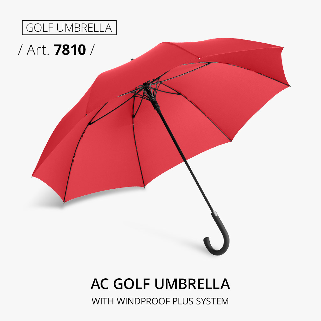 Golf umbrella: Fibreglass golf umbrella Windfighter® AC²