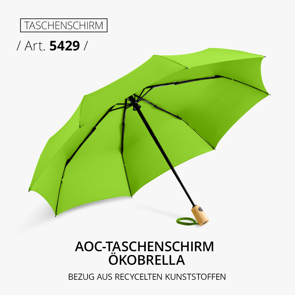 Highlight-Produkt: AOC-Taschenschirm ÖkoBrella
