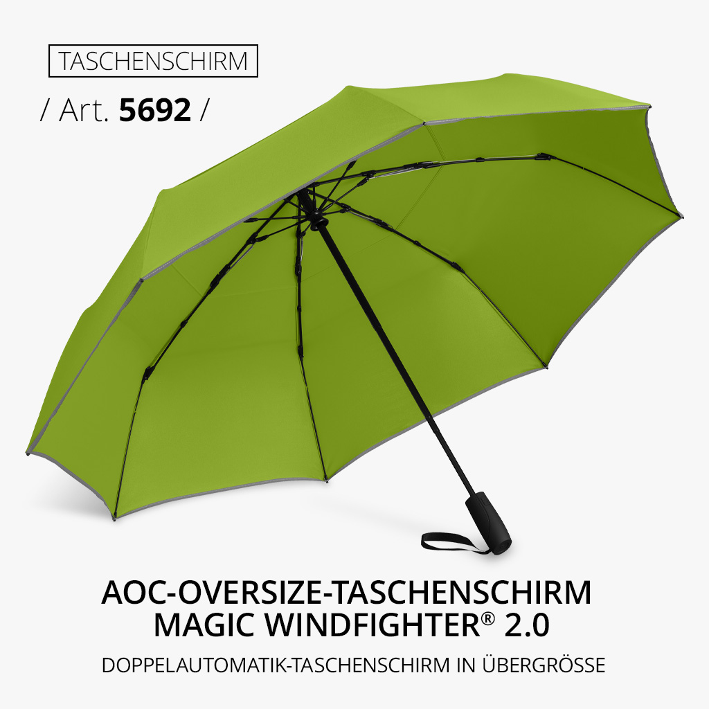 Highlight-Produkt: AOC-Oversize-Taschenschirm Magic Windfighter® 2.0 in limette wS