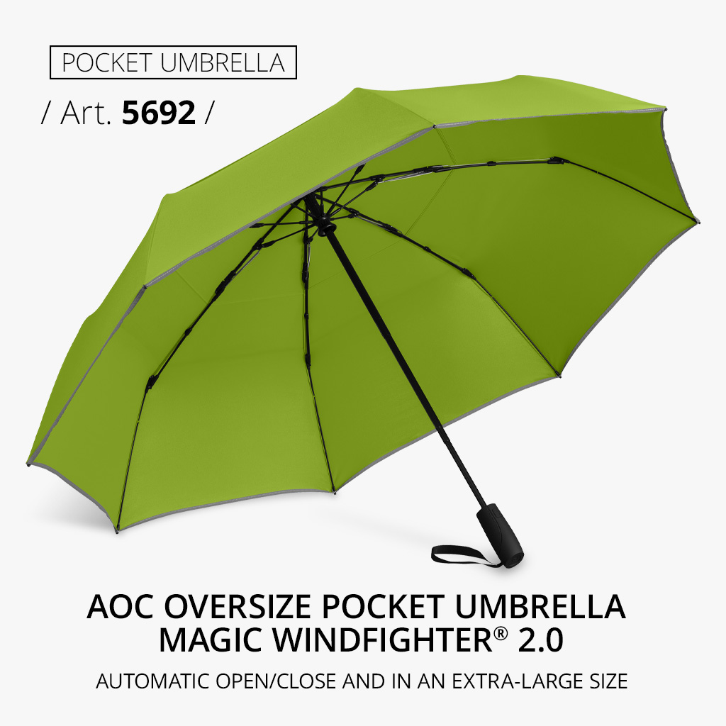 Highlight: AOC oversize pocket umbrella Magic Windfighter® 2.0 in lime wS