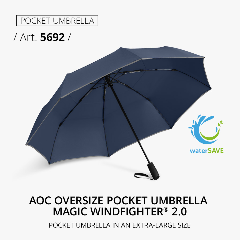 Pocket umbrella; AOC oversize pocket umbrella Magic Windfighter® 2.0