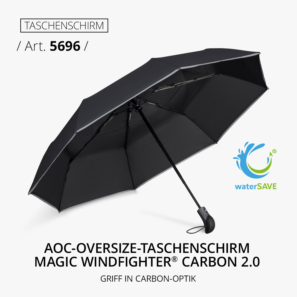 Highlight-Produkt: AOC-Oversize-Taschenschirm Magic Windfighter® Carbon 2.0