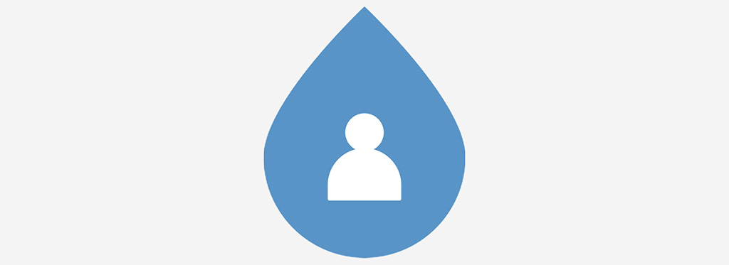 Male symbol for customer account