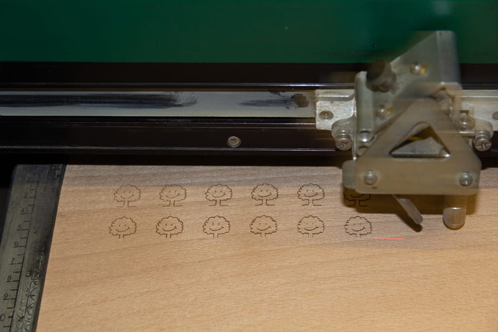 Laser sticker production 3