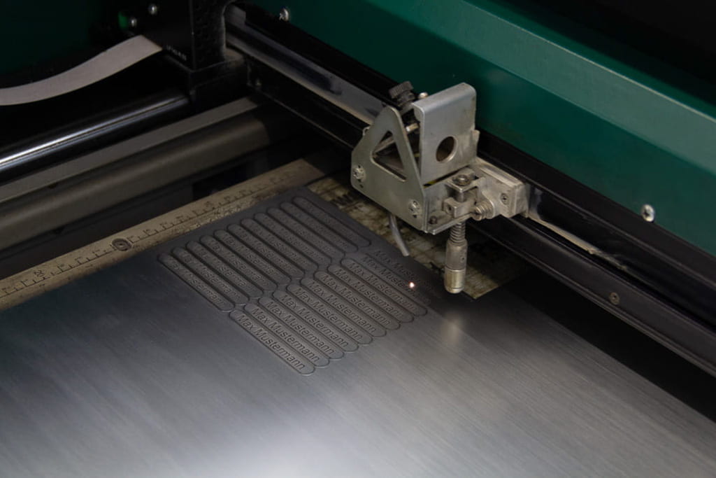 Laser sticker production 2