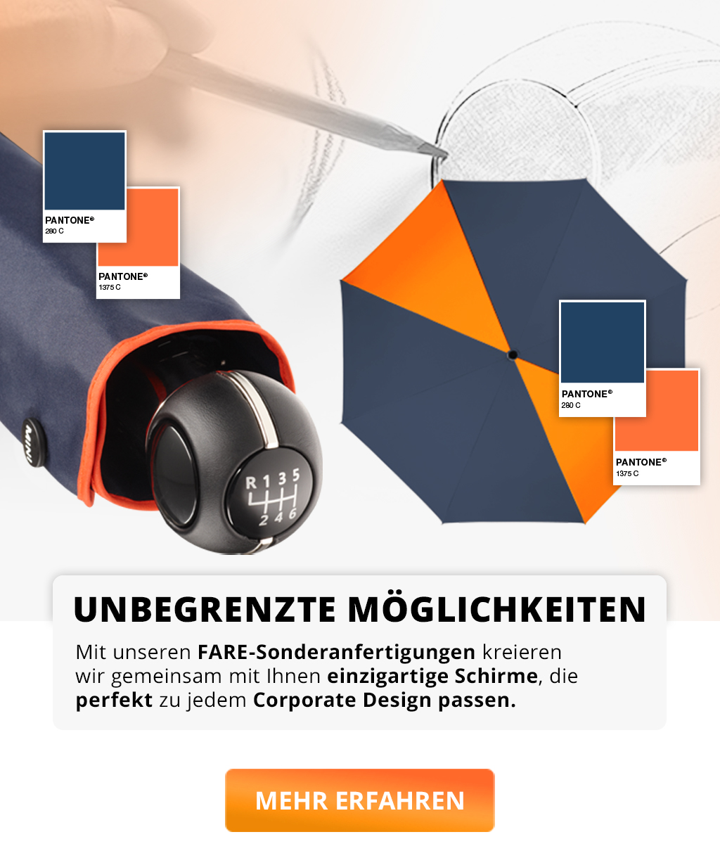 Schirme als Sonderanfertigung veredeln