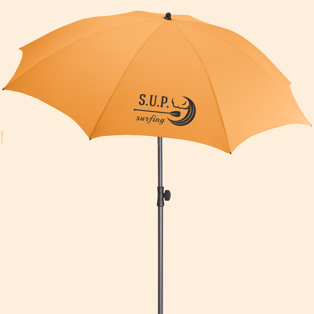 Sonnenschirm mit Logo Veredelung
