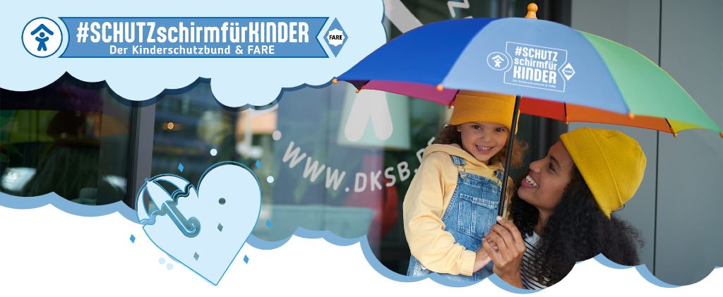 Banner Schut Schirm für Kinder