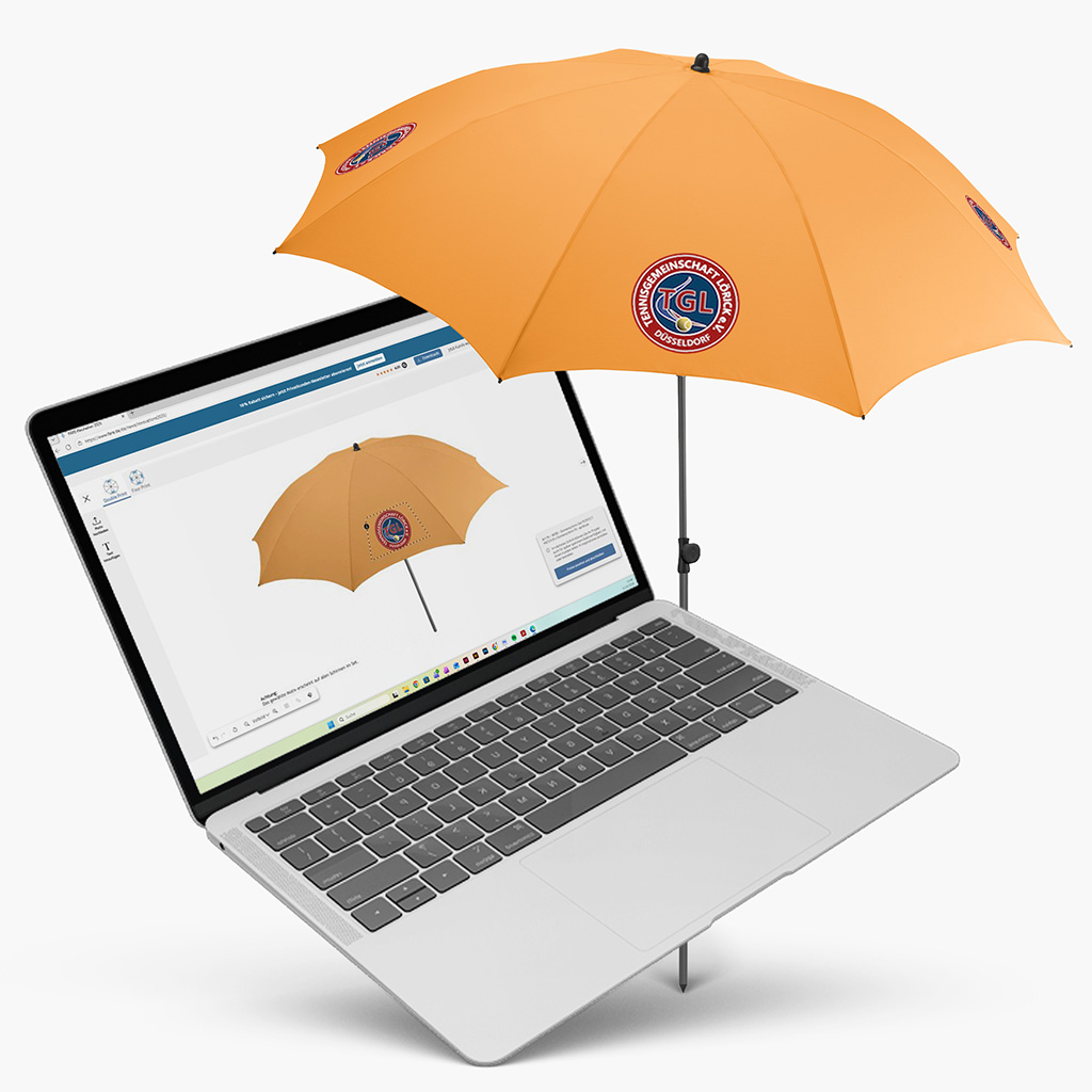 Tennis-Sonnenschirm Konfigurator