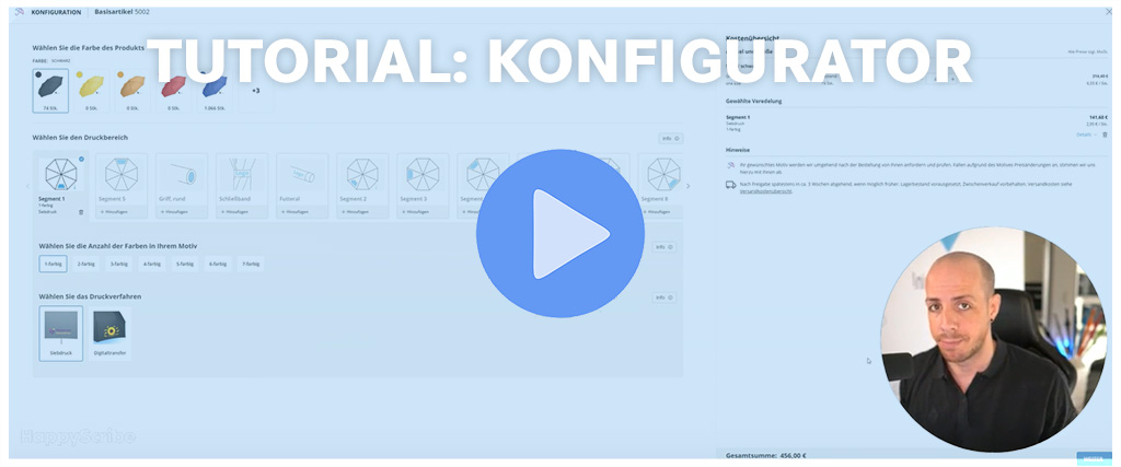 Thumbnail des Tutorials zum Konfigurator auf der Produktdetailseite