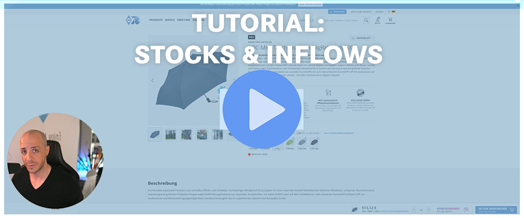 Stock levels and inflows at FARE