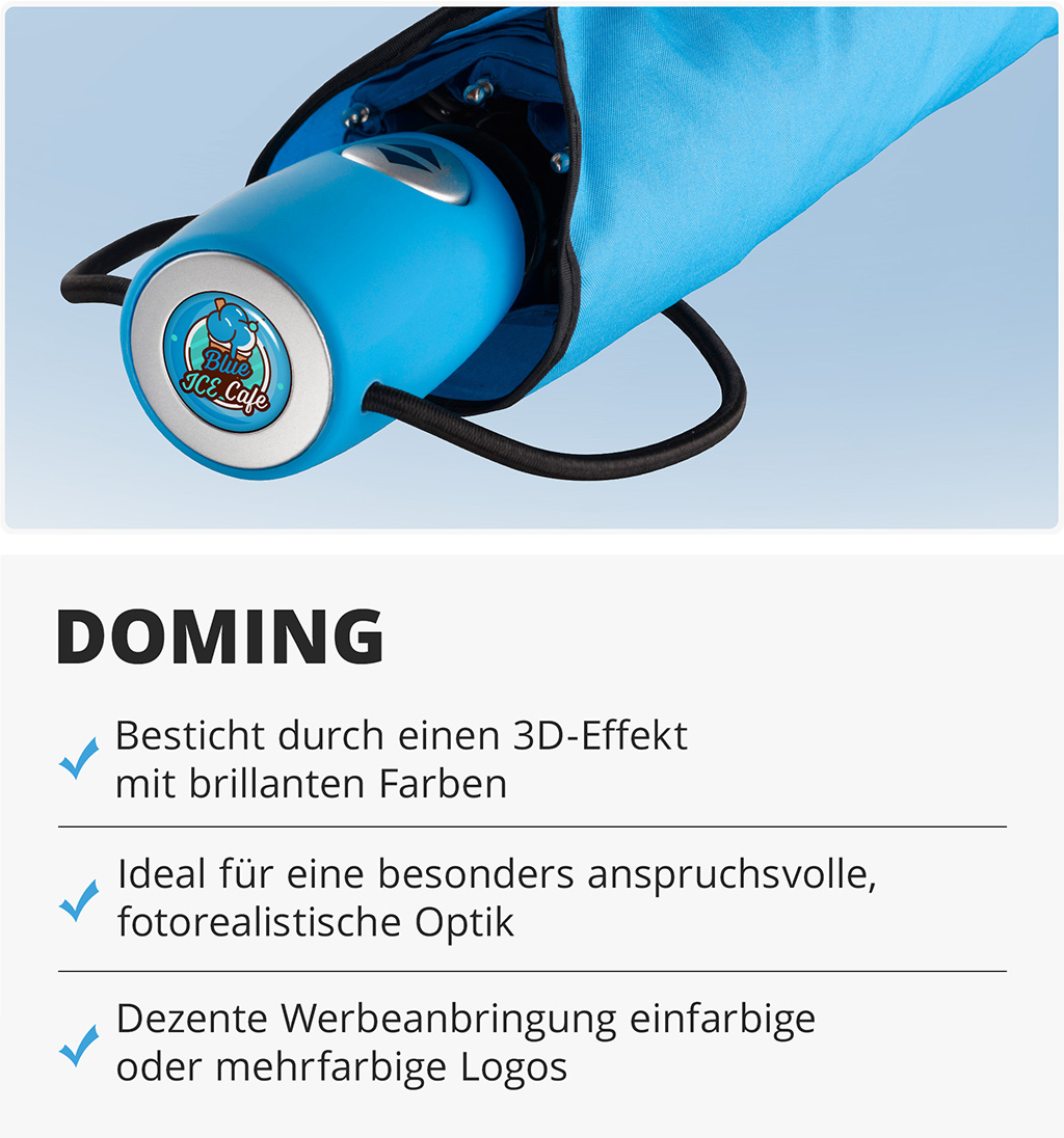 Doming oder Domingsticker als Veredelung