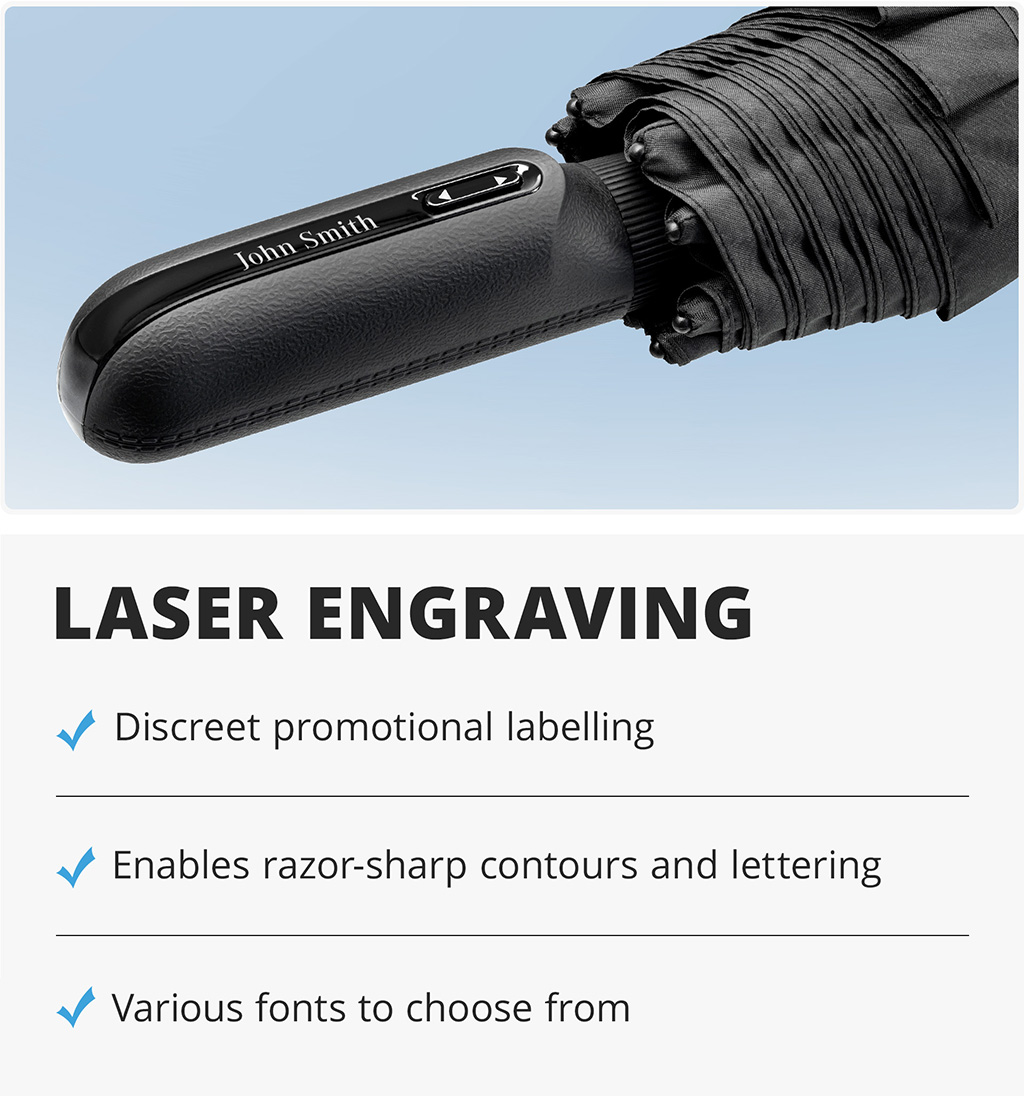 Laser engraving as promotional labelling
