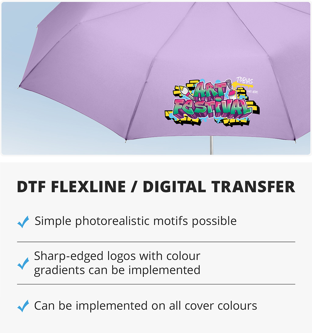 Transfer printing and DTF as finishing techniques