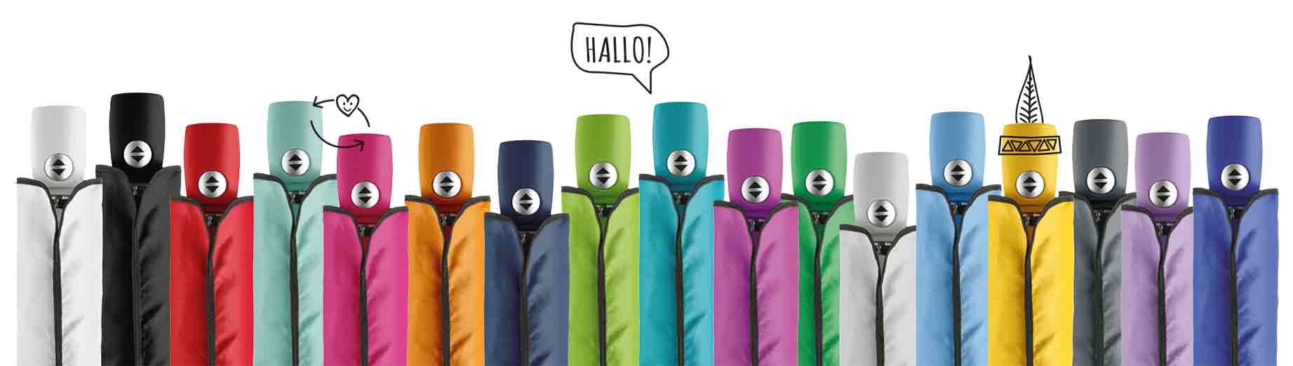 Regenschirm Taschenschirm erhältlich in verschiedenen Farben 