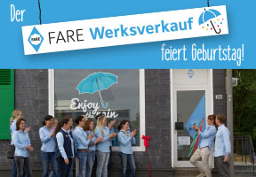 Geburtstagsfeier im FARE Werksverkauf